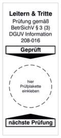 Grundplakette und Gebrauchsanweisungen