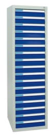 stumpf Schubladenschrank ES 510, 17 Schublade(n), RAL7035 Lichtgrau/RAL5010 Enzianblau