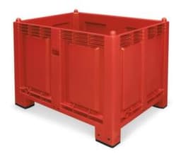 Großbehälter, Inhalt 550 l, rot, 4 Füße