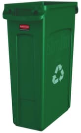 Rubbermaid Wertstoffsammler Slim Jim® mit Lüftungskanälen, 87 l, grün