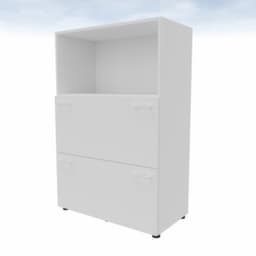 Quadrifoglio Hängeregistraturschrank T45, 2 Auszüge, weiß/weiß
