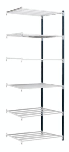 Manorga Steckregal zur beidseitigen Nutzung, Höhe x Breite x Tiefe 2500 x 1030 x 500 mm, 6 Böden
