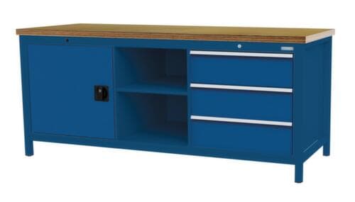 Bedrunka + Hirth Werkbank, 3 Schubladen, 1 Schrank, 2 Ablageböden